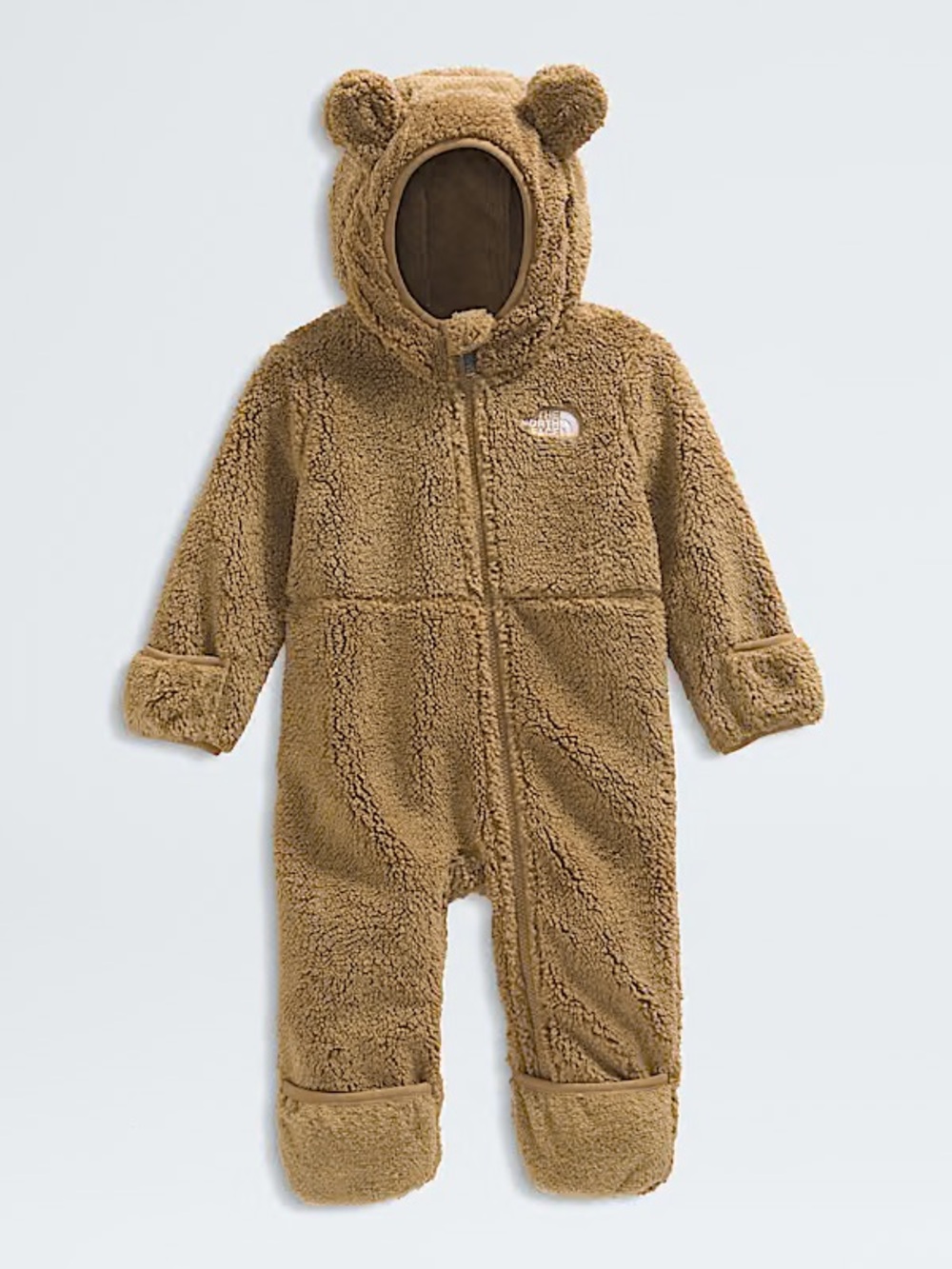 The North Face Brown Teddy Fleece Hooded One-Piece